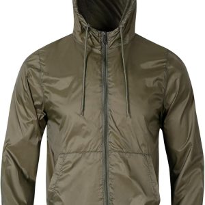 Mens Lightweight Running Jacket Waterproof Cycling Jackets Packable Uv Sun Protection Windbreaker with Hood