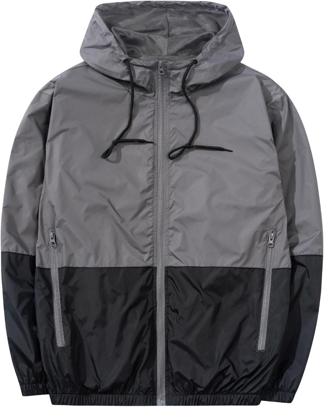 Men's Lightweight Windbreaker Jackets Outdoor Hooded Pocket Raincoat Jacket