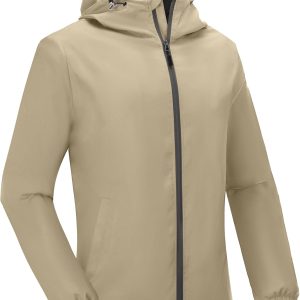 Men’s Lightweight Breathable Windbreaker Golf Jacket 50+ Windproof Outdoor Running Coat