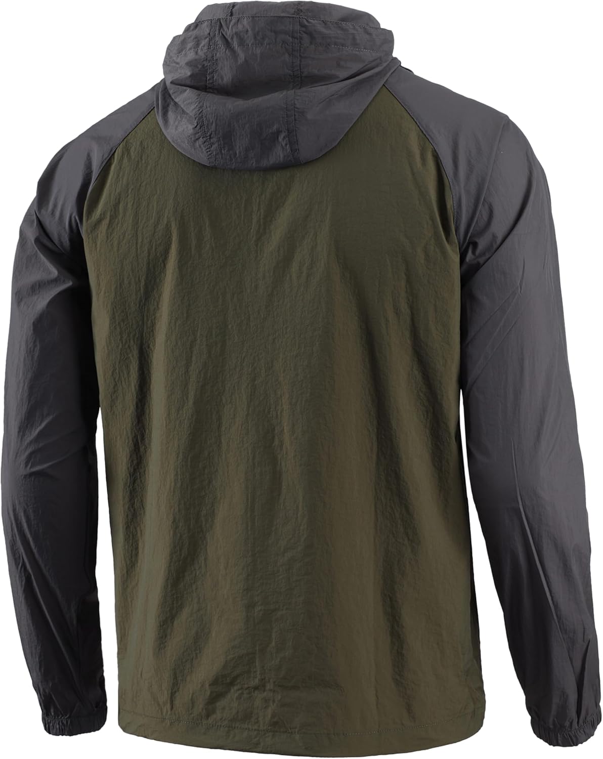 Men's Windbreaker Hoodie Zip Up Lightweight Nylon Rain Jackets for Outdoor Sports